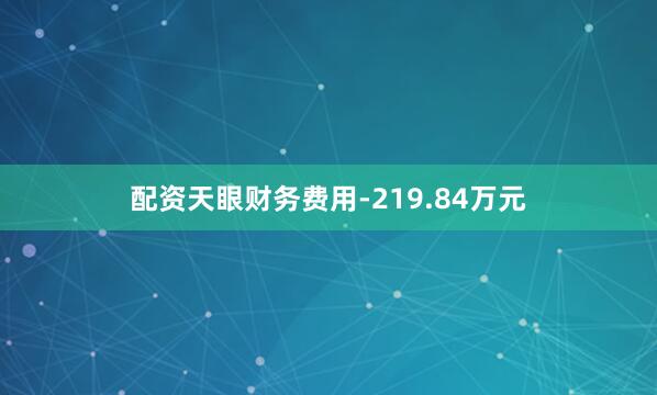 配资天眼财务费用-219.84万元